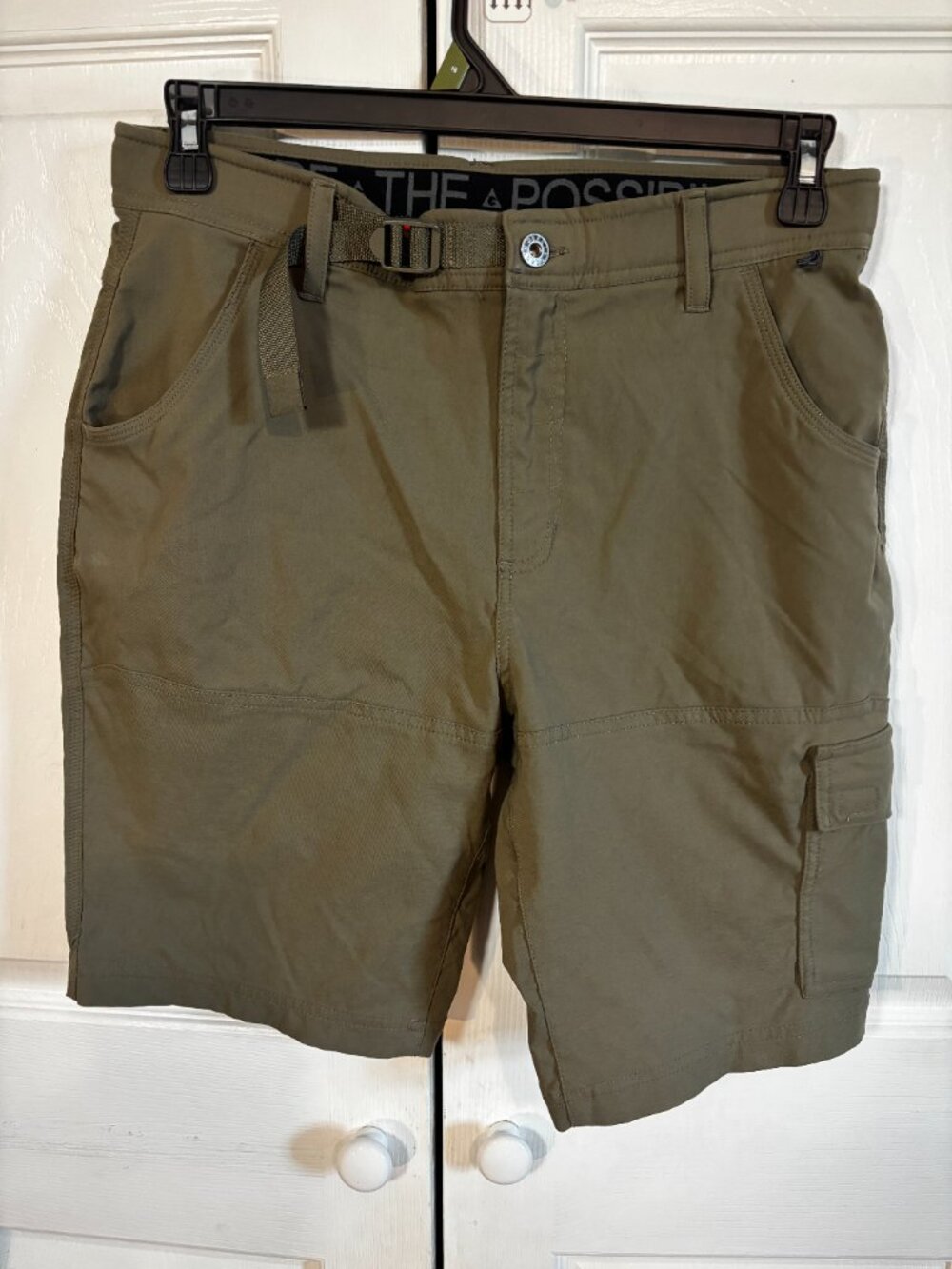 Gerry Mens Shorts Size 32 Explore the Possibilities Green Nylon Hiking Cargo